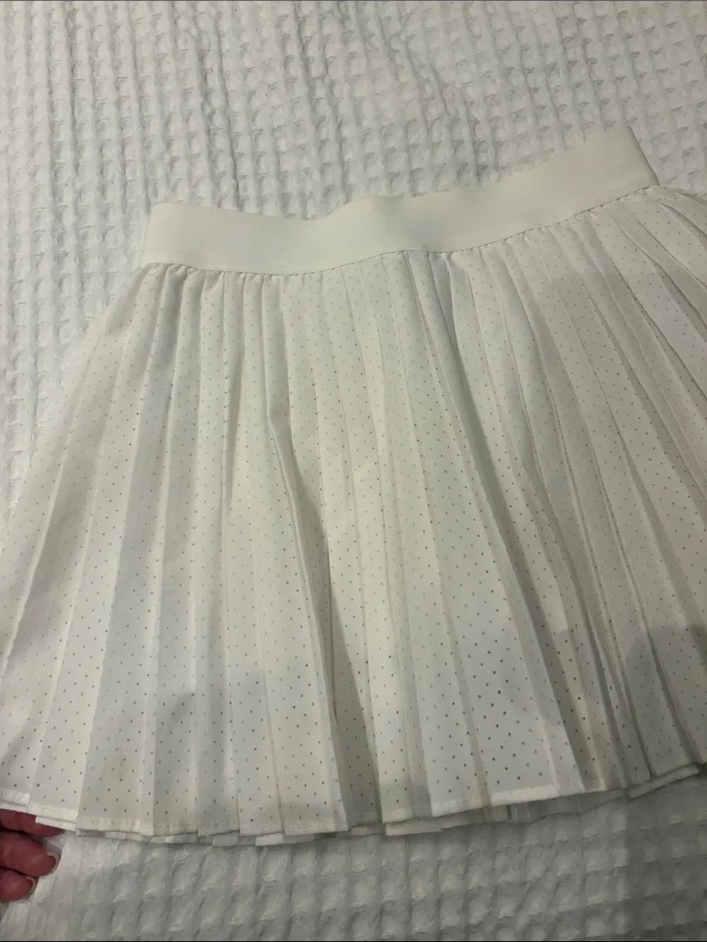 Old Navy White Pleated Dot Skirt for Kids